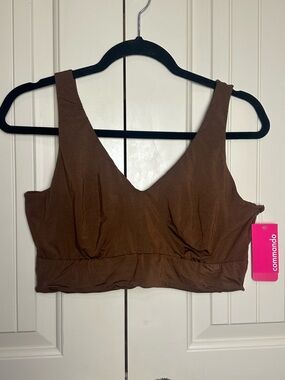 Commando Butter Comfy Curvy Bralette Cinnamon Brown Micro Modal Soft XL NEW